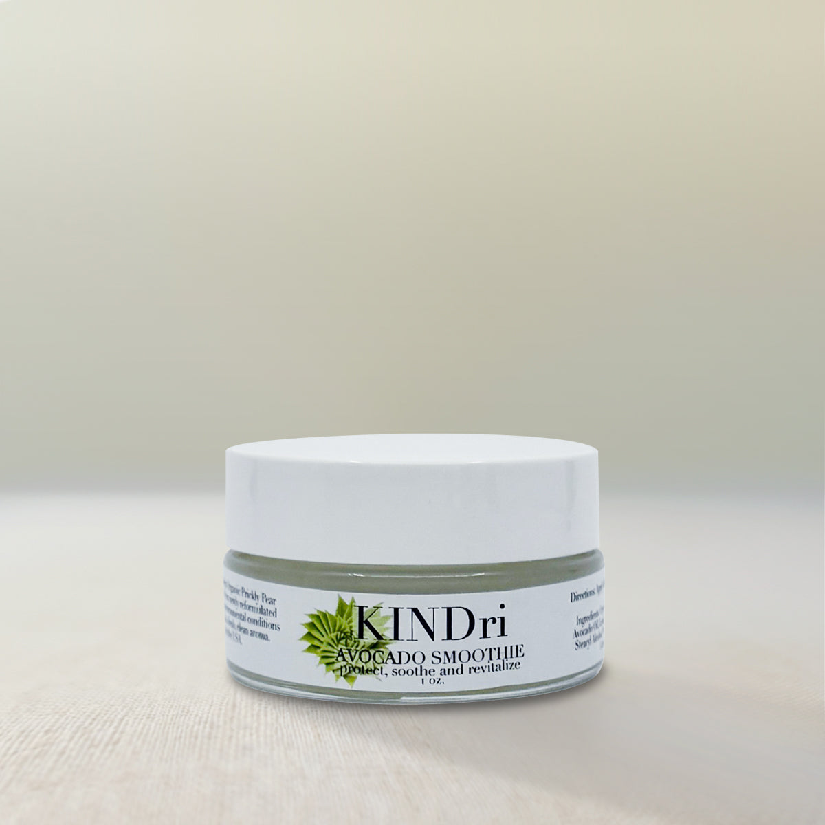 KINDri Avocado Smoothie moisturizer in a 1.0 oz jar