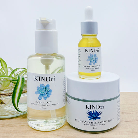 NEW! KINDri GLOW ALL OVER trio gift set